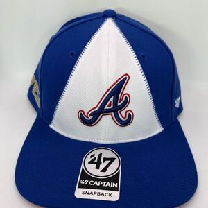 Atlanta Braves MLB Baseball Blue/White Hat Cap New ‘47 Brand SnapBack Adjustable